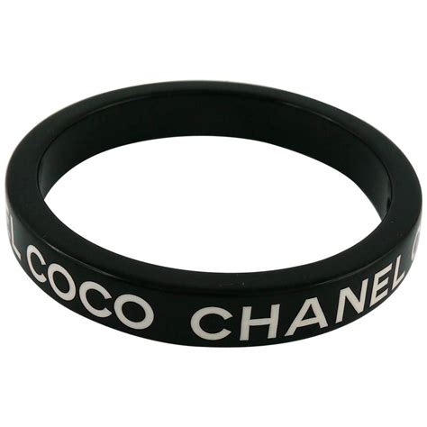 coco chanel black white logo bracelet|coco chanel bracelet cuff.